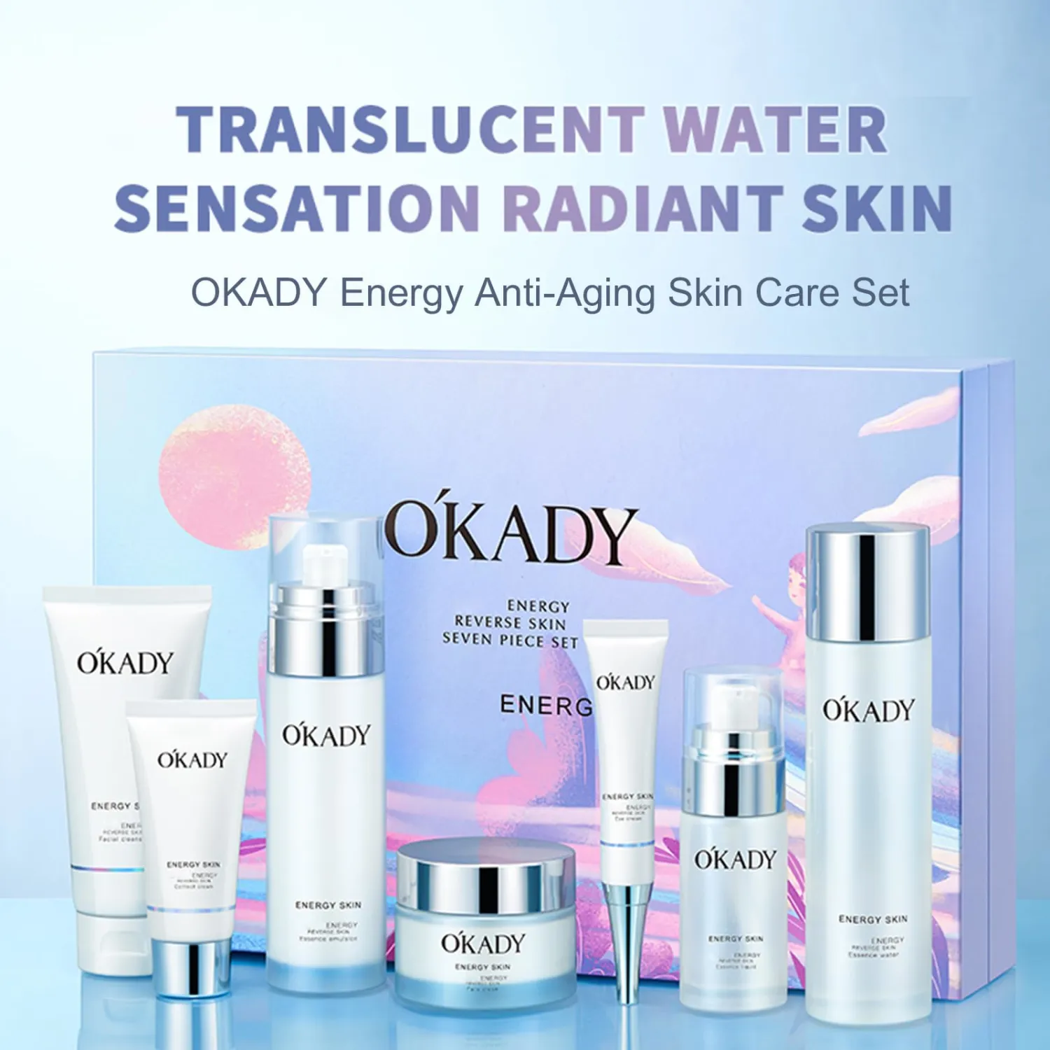 O’KADY Anti Aging Facial Skin Care Set Birthday Gifts for Mom Anniversary Gifts Products Skin Beauty Care Skincare Kits With Gifts Sets Care Package For Women Mother's Days
