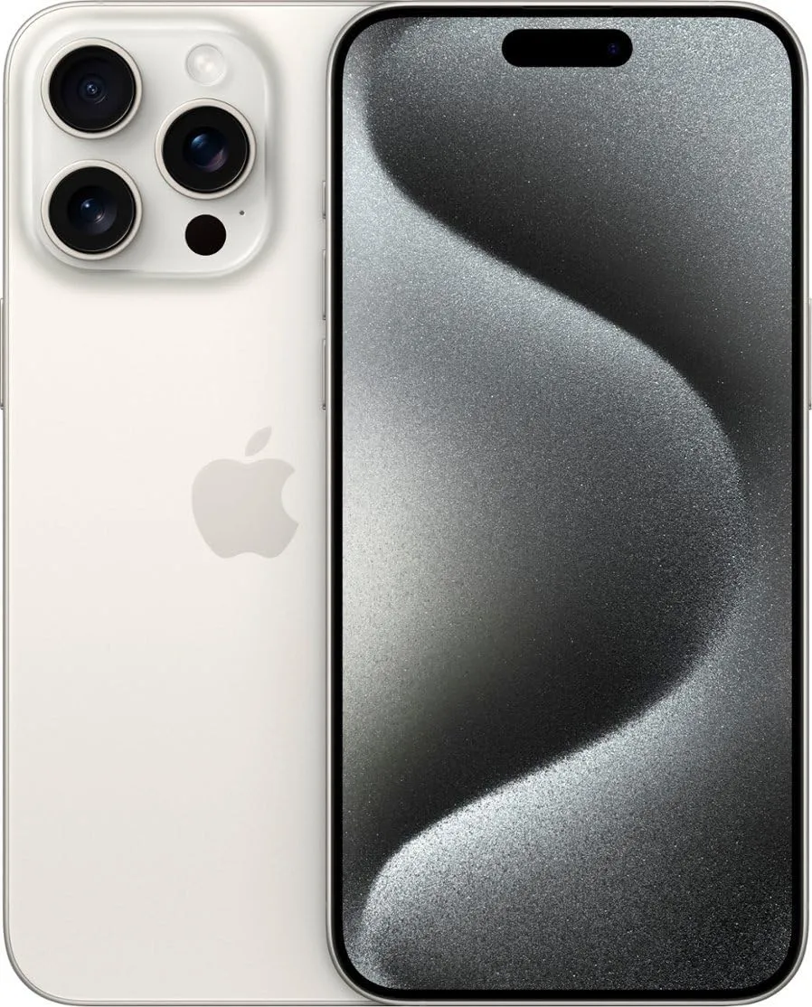 Apple iPhone 15 Pro Max, 512GB, White Titanium - Unlocked (Renewed)