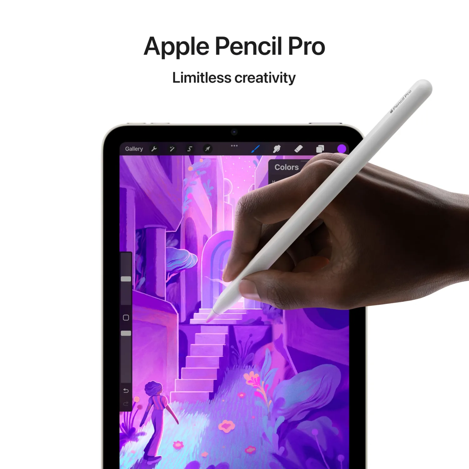 Apple iPad Mini (A17 Pro): Apple Intelligence, 8.3-inch Liquid Retina Display, 128GB, Wi-Fi 6E + 5G Cellular, 12MP Front/12MP Back Camera, Touch ID with AppleCare+ (2 Years) — Purple