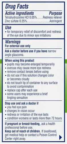 Visine A.C. Itchy Eye Relief Eye Drops with Astringent Zinc Sulfate & Redness Reliever Tetrahydrozoline HCl for Relief of Red, Itchy, Watery Eyes, Sterile Eye Drops 0.5 fl. oz