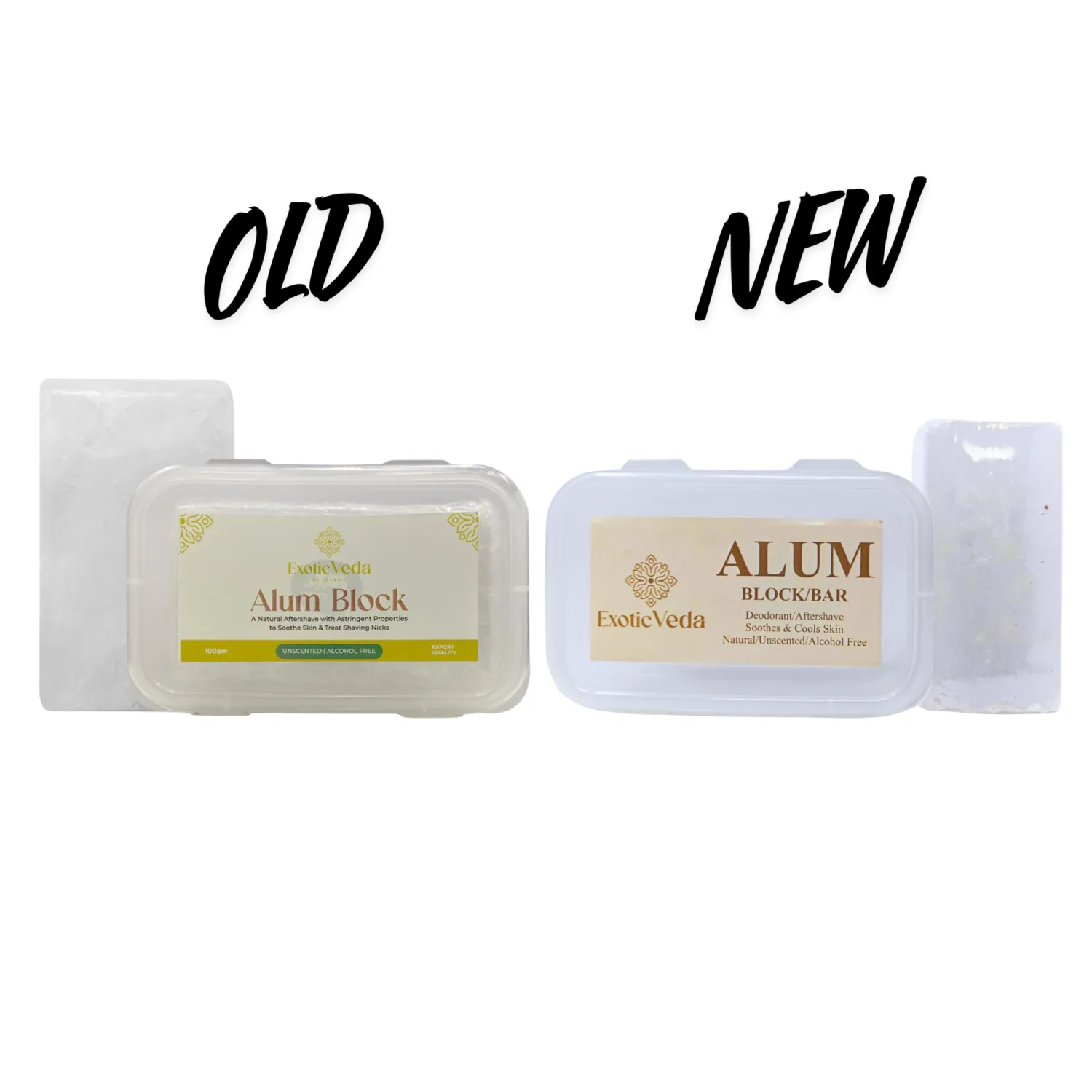 100% Pure Alum Block, Natural Deodorant & Aftershave Soothes Razor Burn, Shaving&Skin Irritation - Fitkari/Alum Stone Rich Astringent,Easy to Use,Non-Staining, Unscented, Alcohol-Free