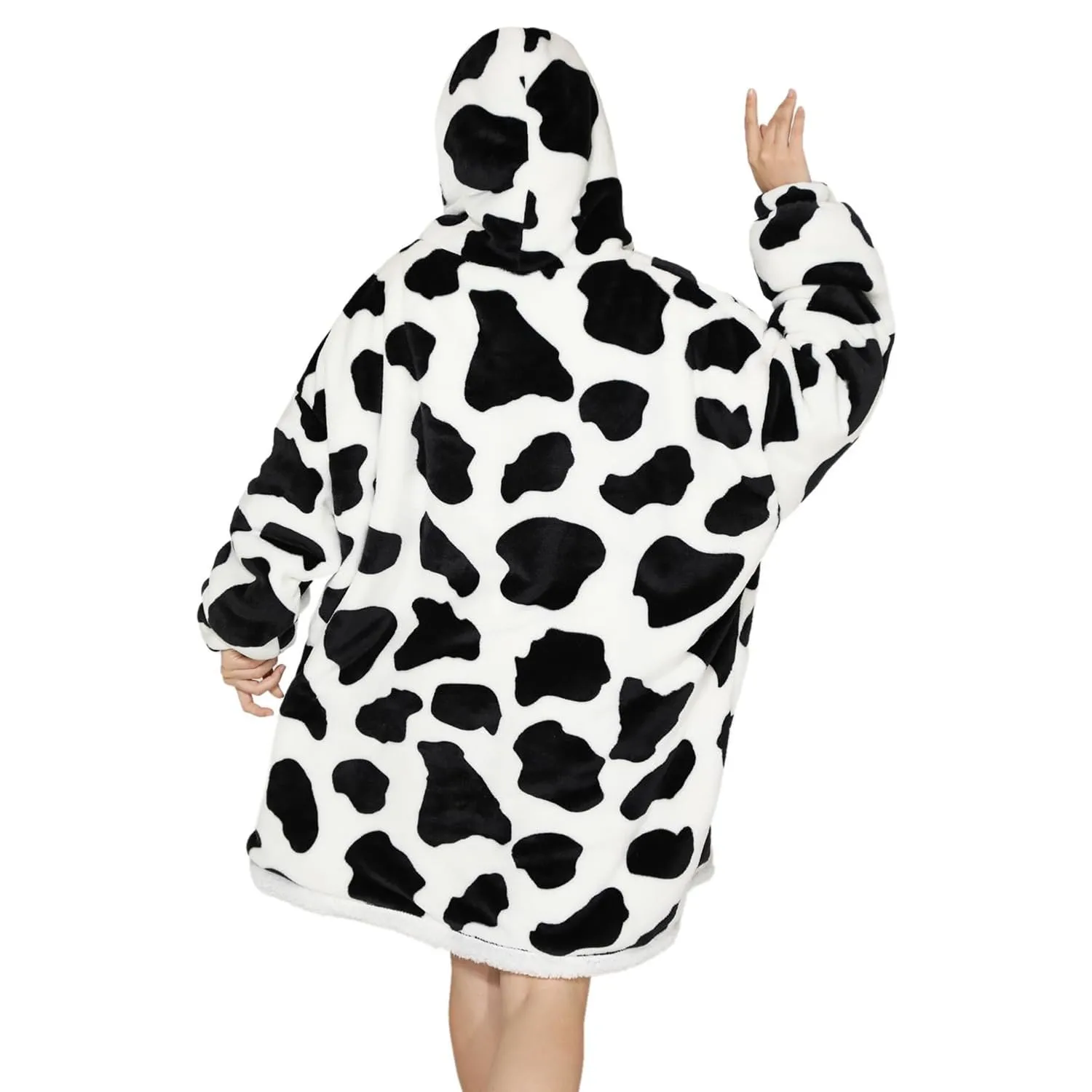 Animal Wearable Blanket Hoodie,Big Oversized sherpa Comfy for Adults Women