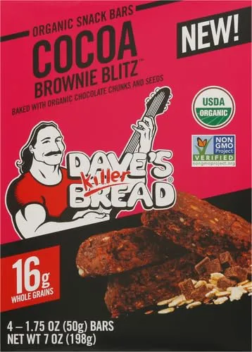 Dave's Killer Bread Organic Snack Bars Cocoa Brownie Blitz (Pack of 2)