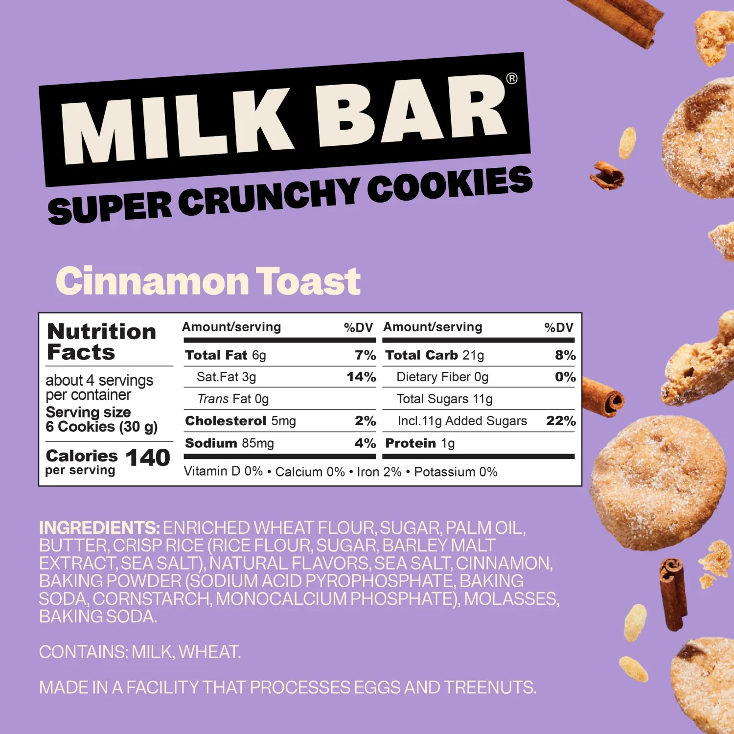 Milk Bar Cinnamon Toast Cookies, 4.5 OZ