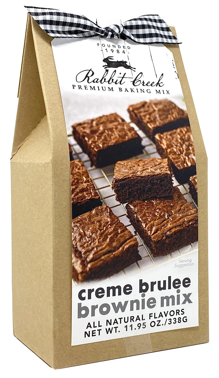Rabbit Creek Crème Brulee Brownie Mix 11.95 Ounce – Easy to Make Brownie Mix, Made in the USA