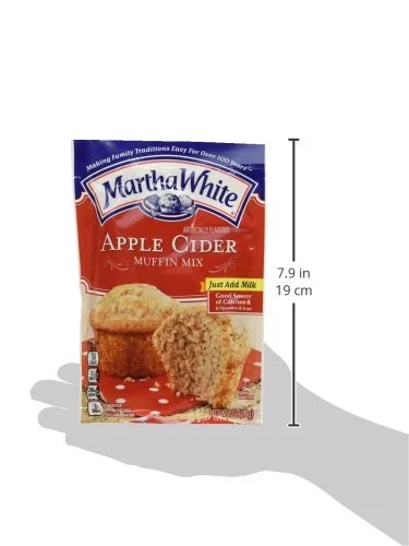 Martha White Apple Cider Muffin Mix 7 Oz. Pouch (Pack of 4)