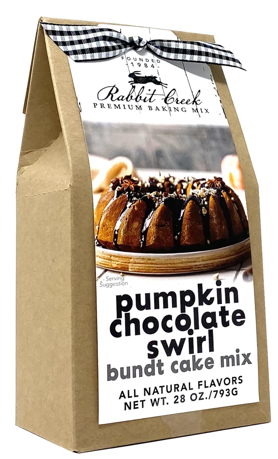 Rabbit Creek Pumpkin Chocolate Swirl Bundt Cake Mix – Easy To Make Bundt Cake Mix, Pumpkin Cake Mix, Made in the USA