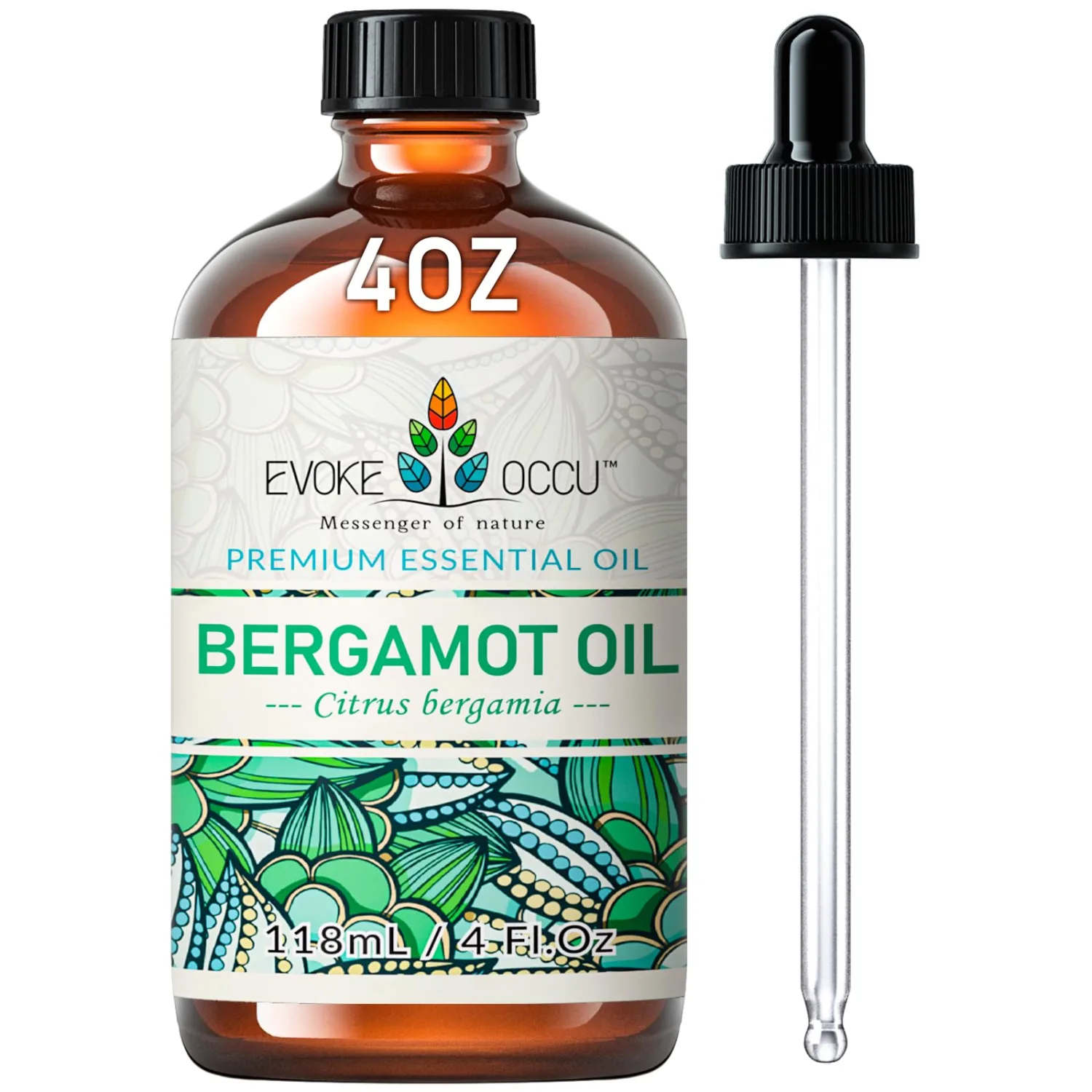 EVOKE OCCU Bergamot Essential Oil for Diffuser Skin Relaxation & DIY Wool Dryer Balls - 4 FL Oz