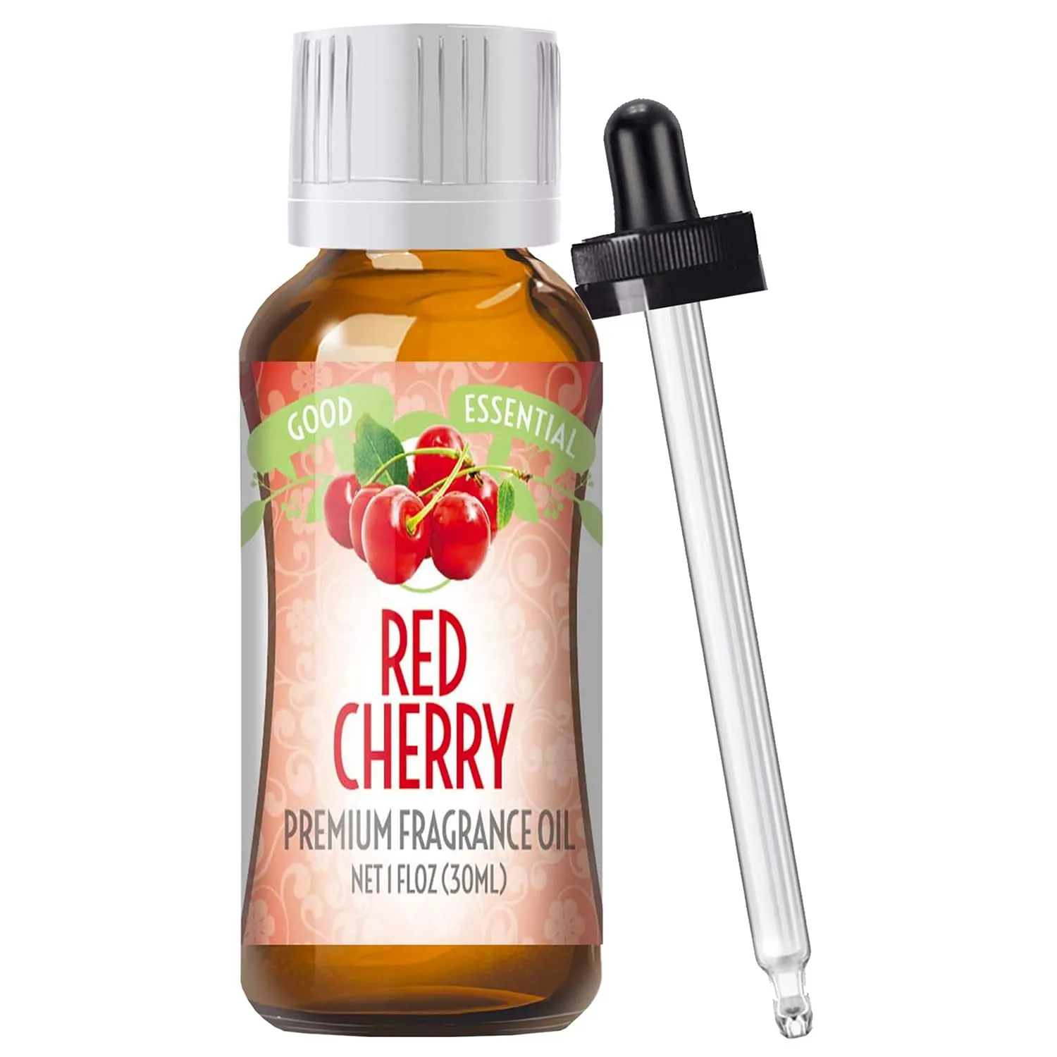 Good Essential Professional Red Cherry Fragrance Oil for Diffusers, Candles, Soaps, Lotion & Perfume - 1 fl oz (30ml) - Cherry Scent for Candle Making