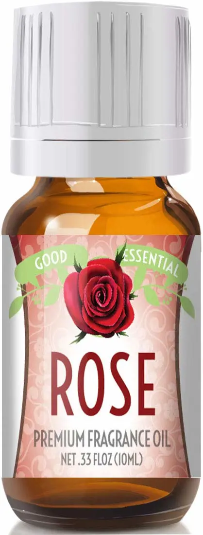 Good Essential Professional Rose Fragrance Oil for Candles, Soap Making, Perfumes, and Diffusers, 0.33 fl oz (10 ml) - Rose Scented Candle Oil