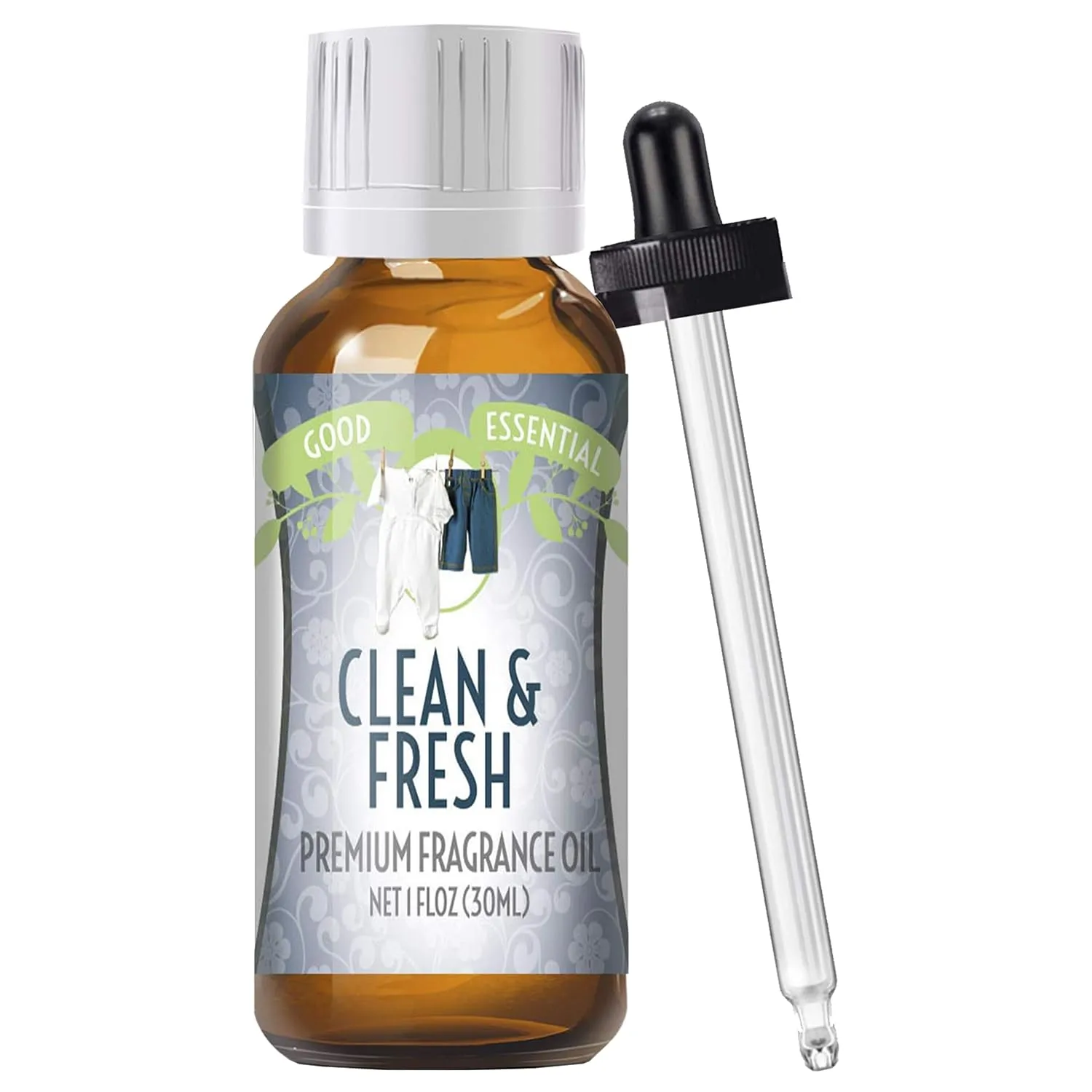 Good Essential 30 ml Clean & Fresh Fragrance Oil - Candle Fragrance Oil for Kitchen, Floor, or Carpet Cleaner and Candles - 1 fl oz Candle Fragrance Oil