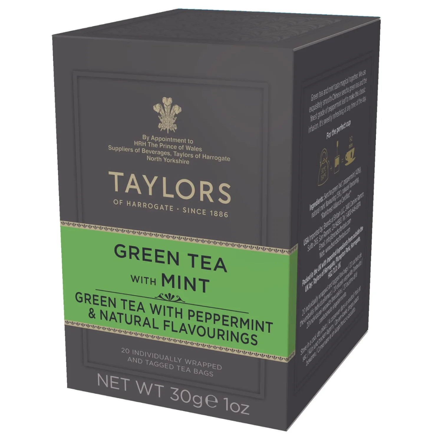 Taylors of Harrogate Green Tea with Mint, 20 Count (Pack of 1)