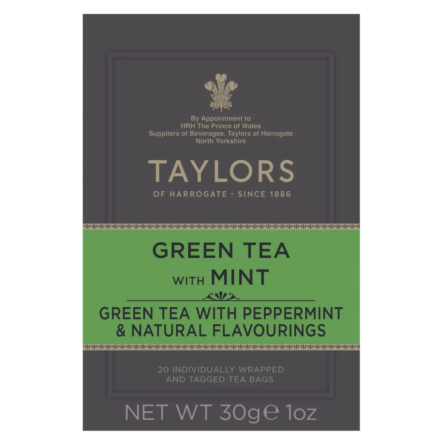 Taylors of Harrogate Green Tea with Mint, 20 Count (Pack of 1)