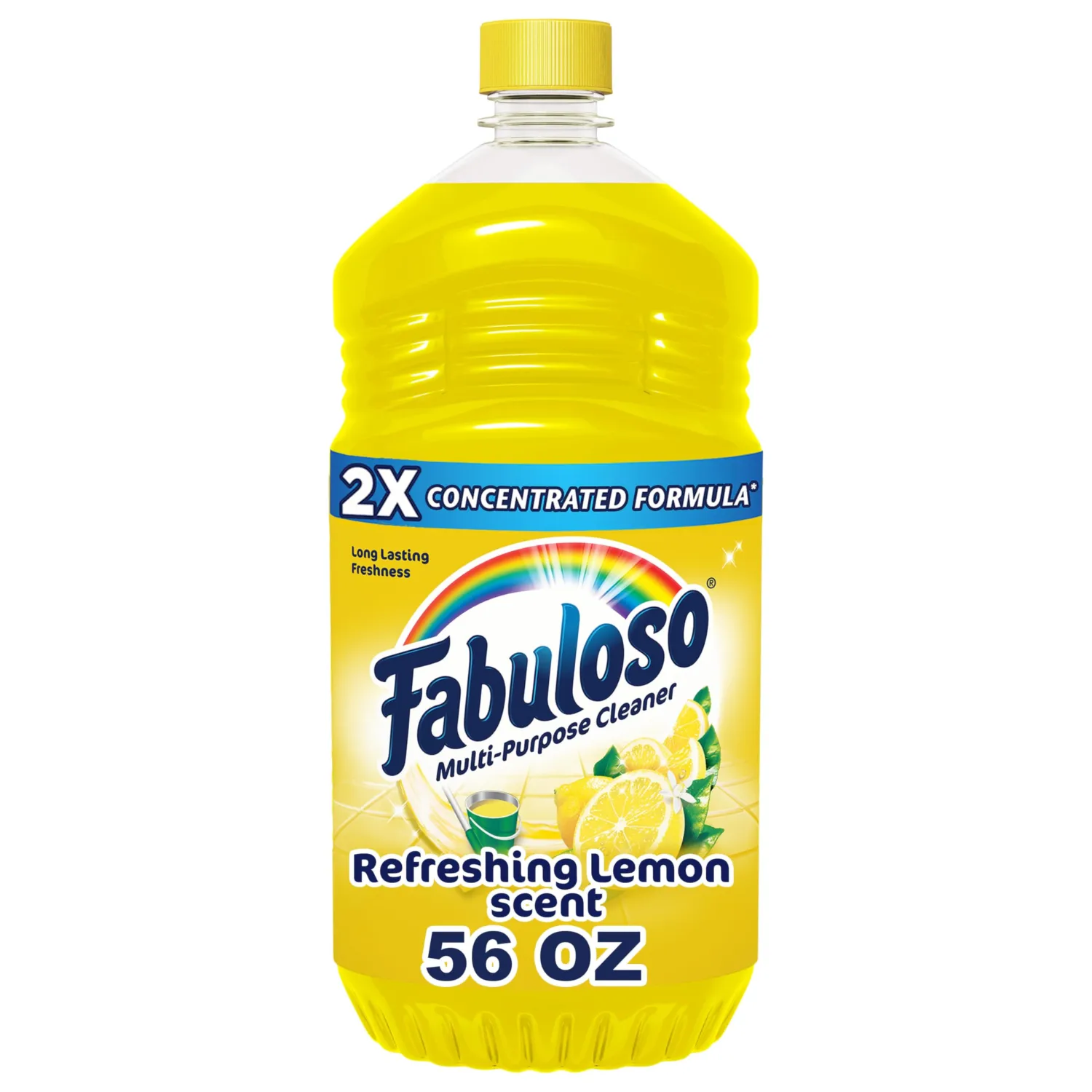 Fabuloso Multi-Purpose Cleaner, 2X Concentrated Formula, Refreshing Lemon Scent, 56 oz