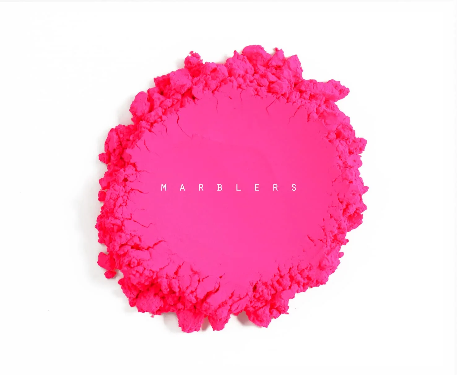 MARBLERS Fluorescent Mica Powder [Neon Pink] 0.11oz (3g) | Matte Pigment | Non-Toxic | Vegan | Cruelty-Free | Nail Polish, Nail Art, Soap, Craft | Festival, Rave & Party Makeup