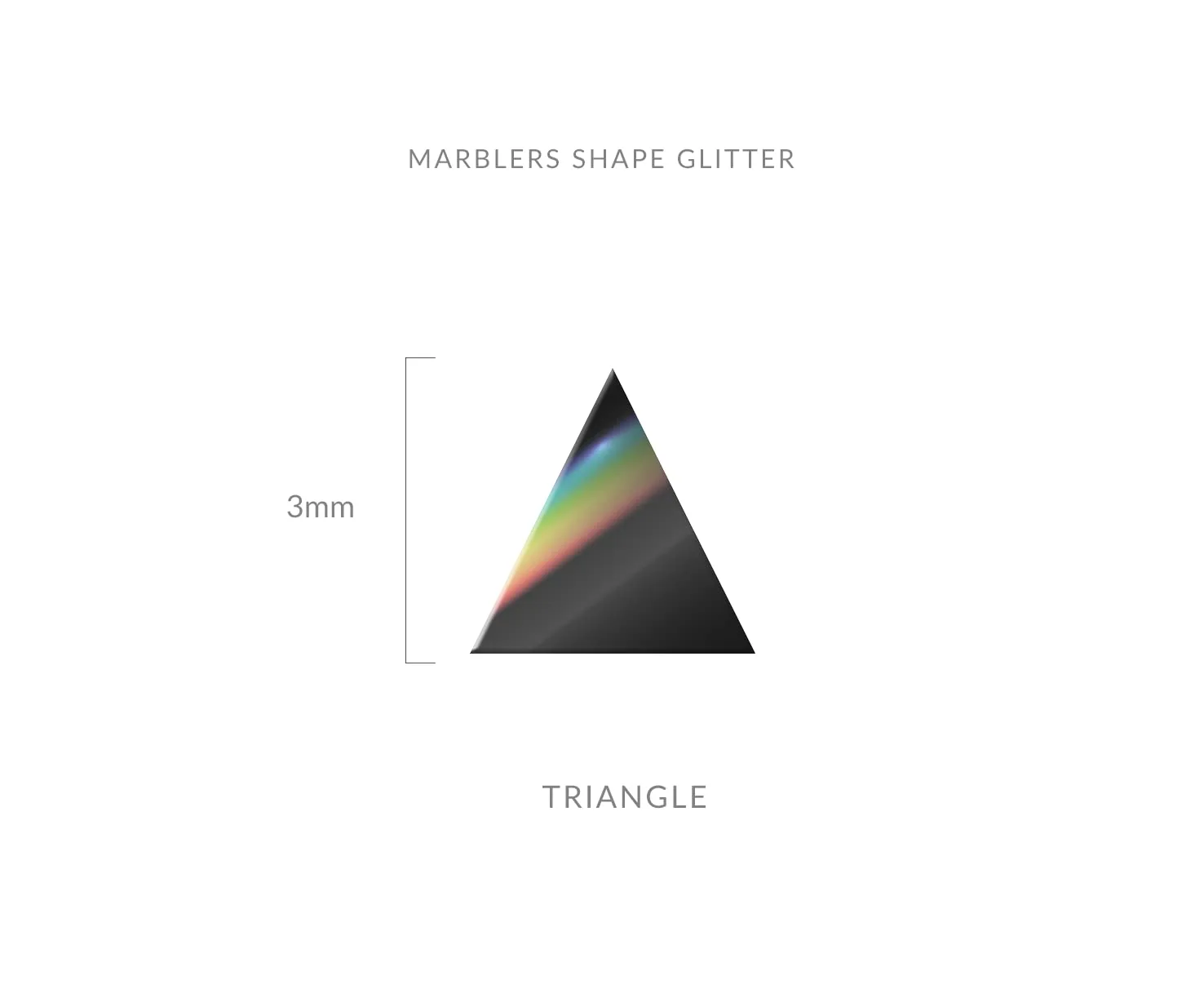 MARBLERS Cosmetic Grade Chunky Shape Glitter [Triangle] 0.18oz (5g) | Flake | Non-Toxic | Vegan | Cruelty-Free | Eyeshadow, Nail Polish, Nail Art | Festival, Rave & Party Makeup | Body & Face