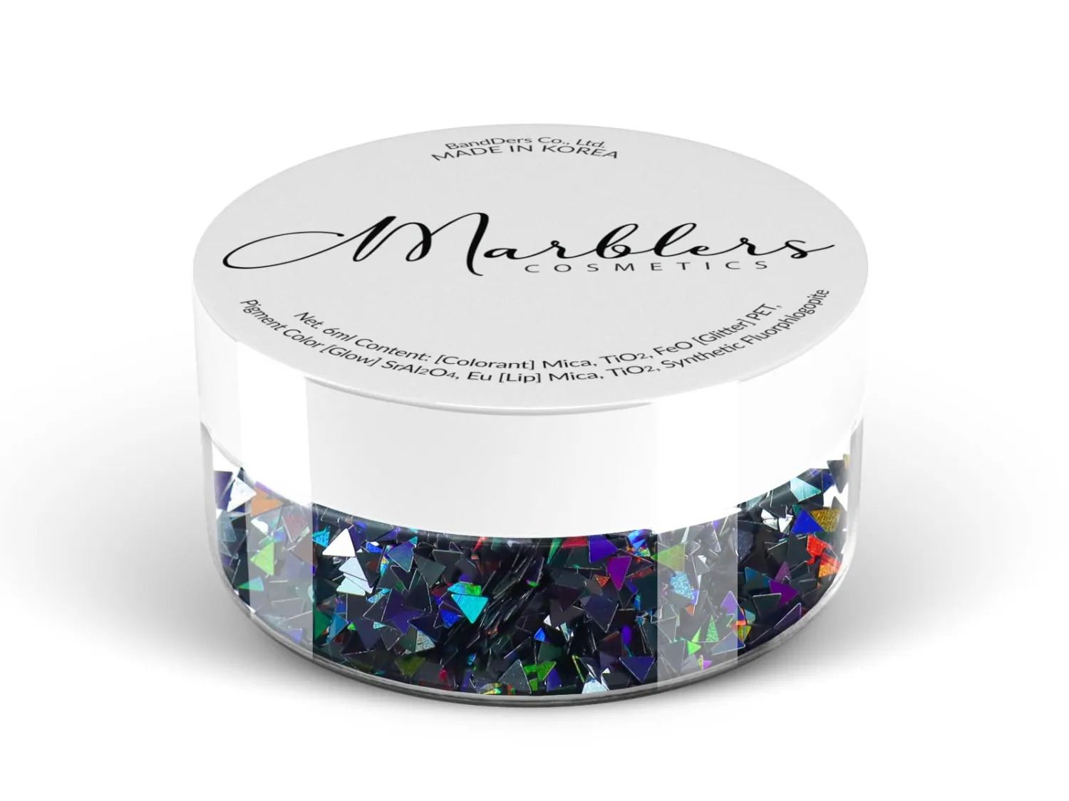 MARBLERS Cosmetic Grade Chunky Shape Glitter [Triangle] 0.18oz (5g) | Flake | Non-Toxic | Vegan | Cruelty-Free | Eyeshadow, Nail Polish, Nail Art | Festival, Rave & Party Makeup | Body & Face