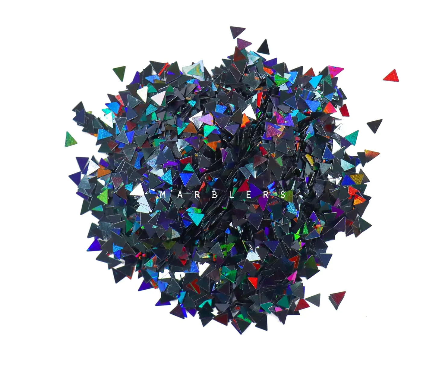 MARBLERS Cosmetic Grade Chunky Shape Glitter [Triangle] 0.18oz (5g) | Flake | Non-Toxic | Vegan | Cruelty-Free | Eyeshadow, Nail Polish, Nail Art | Festival, Rave & Party Makeup | Body & Face