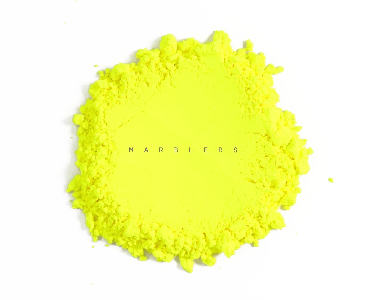 MARBLERS Fluorescent Mica Powder [Neon Yellow] 0.11oz (3g) | Matte Pigment | Non-Toxic | Vegan | Cruelty-Free | Nail Polish, Nail Art, Soap, Craft | Festival, Rave & Party Makeup