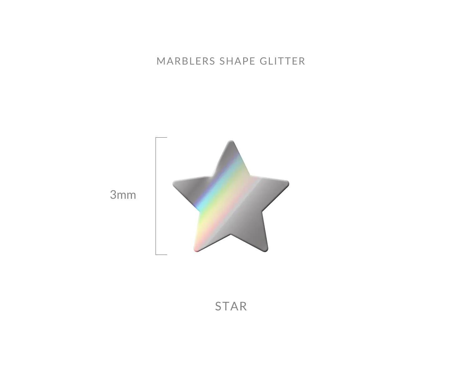 MARBLERS Cosmetic Grade Chunky Shape Glitter [Star] 0.11oz (3g) | Flake | Non-Toxic | Vegan | Cruelty-Free | Eyeshadow, Nail Polish, Nail Art | Festival, Rave & Party Makeup | Body & Face