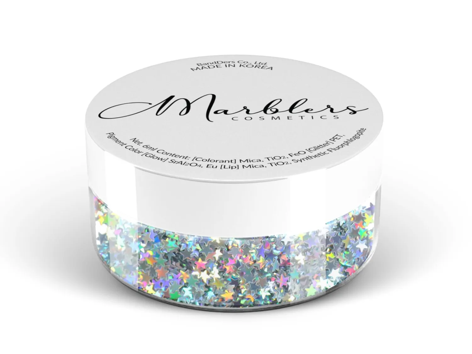 MARBLERS Cosmetic Grade Chunky Shape Glitter [Star] 0.11oz (3g) | Flake | Non-Toxic | Vegan | Cruelty-Free | Eyeshadow, Nail Polish, Nail Art | Festival, Rave & Party Makeup | Body & Face