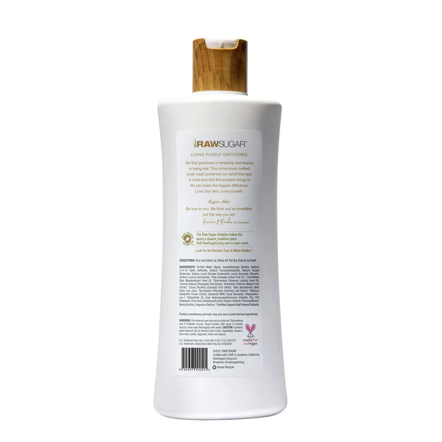 RAW SUGAR Simply Body Wash, (25 Fl Oz, Pack of 1) Bath Soap, Formulated without Sulfates & Parabens (Pineapple + Maqui Berry + Coconut)