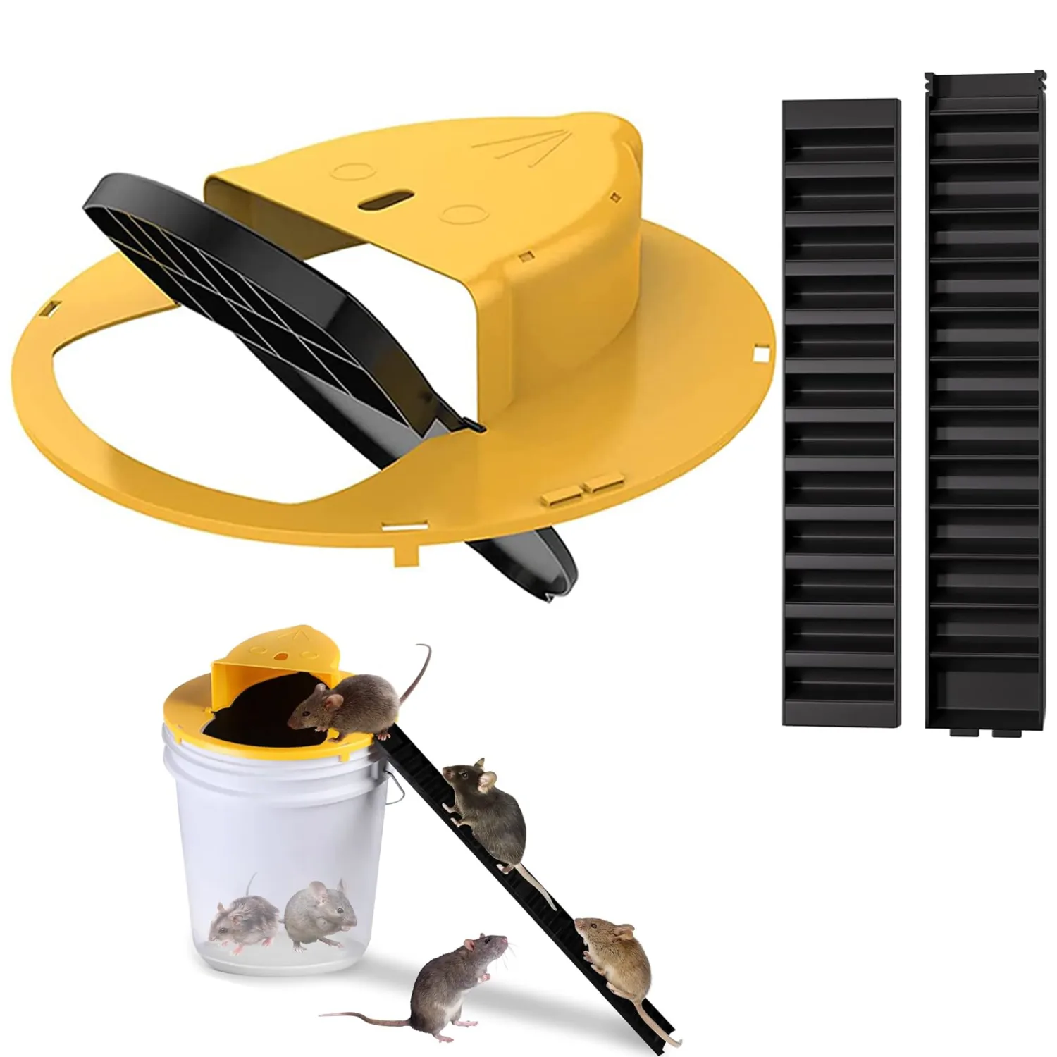 Mouse Rat Trap Bucket,5 Gallon Mouse Rat Traps Indoor for Home,Reusable Bucket Lid Rat Traps Indoor Outdoor,Mouse Catching Tool