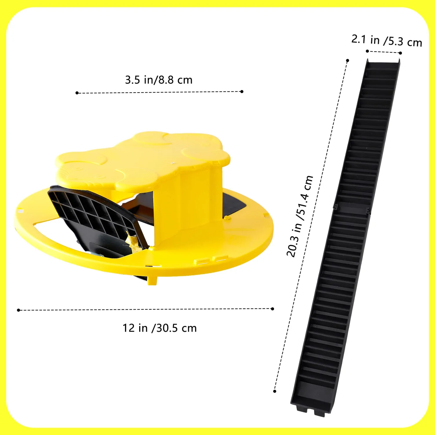 1pc Double-end Mouse Trap Bucket Flip Lid - Multi-Catch, Auto-Reset, Humane or Lethal Rat Trap - Mouse Traps Indoor for Home - ABS Material - 5 Gallon Bucket Compatible