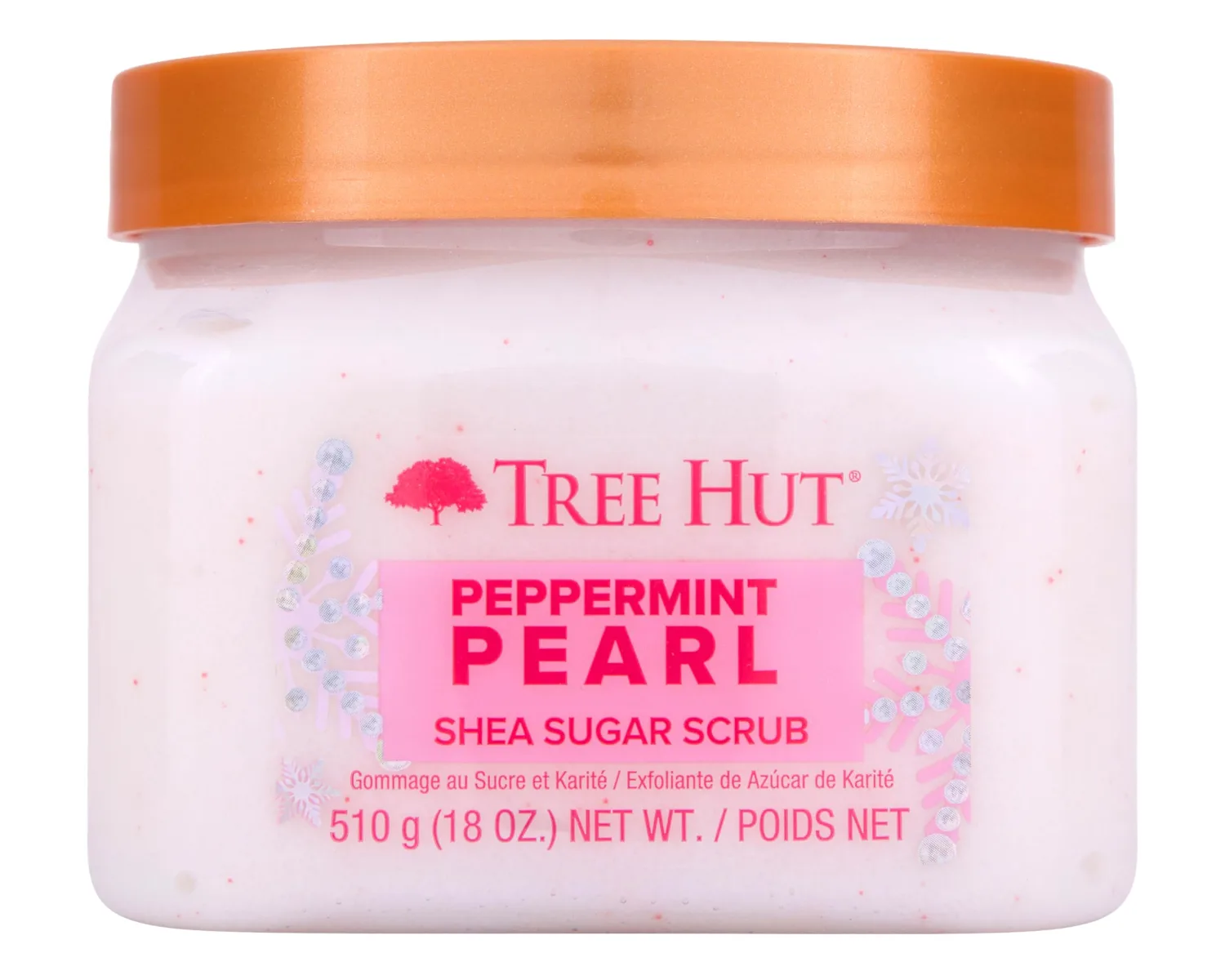 Tree Hut Peppermint Pearl Shea Sugar Scrub | Exfoliating Body Scrub Removes Dead, Dry Skin for a Soft & Hydrated Feel | Limited Edition Holiday | Nourishing Essential Body Care | 18 fl oz.