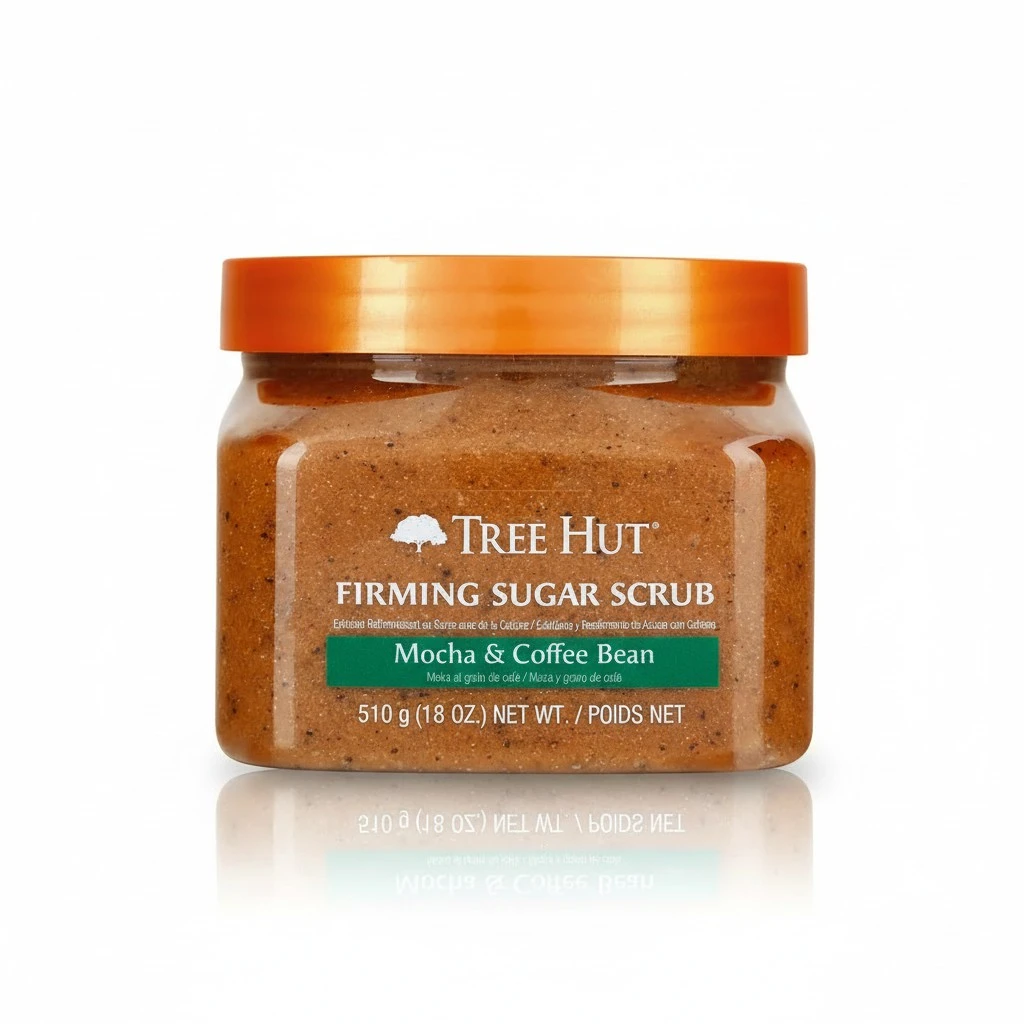 Tree Hut Ultra Hydrating and Exfoliating Sugar Scrub Mocha & Coffee Bean for Nourishing Essential Body Care, 18 Ounce