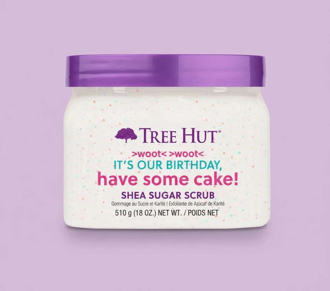 Tree Hut Exfoliating Shea Sugar Scrub Birthday Cake, 18 oz