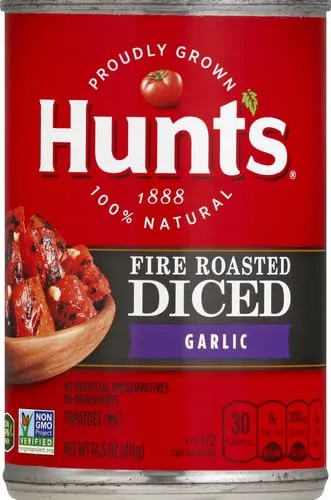 Hunt's Fire Roasted Diced Tomatoes with Garlic, 14.5 Oz