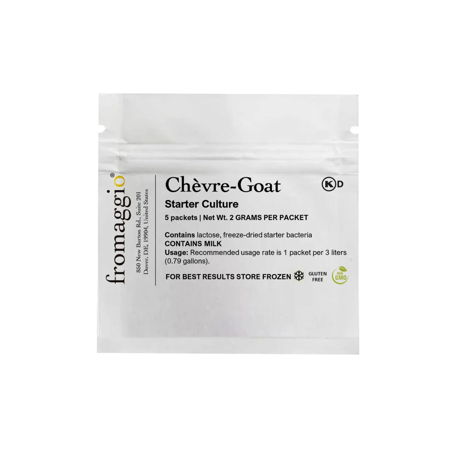 Fromaggio Chèvre Goat Cheese Starter Culture – Premium Culture for Soft Goat Cheese & Fresh Cheeses | Vegetarian, Non-GMO, Kosher, Gluten-Free. Ideal for Creamy Chèvre & More