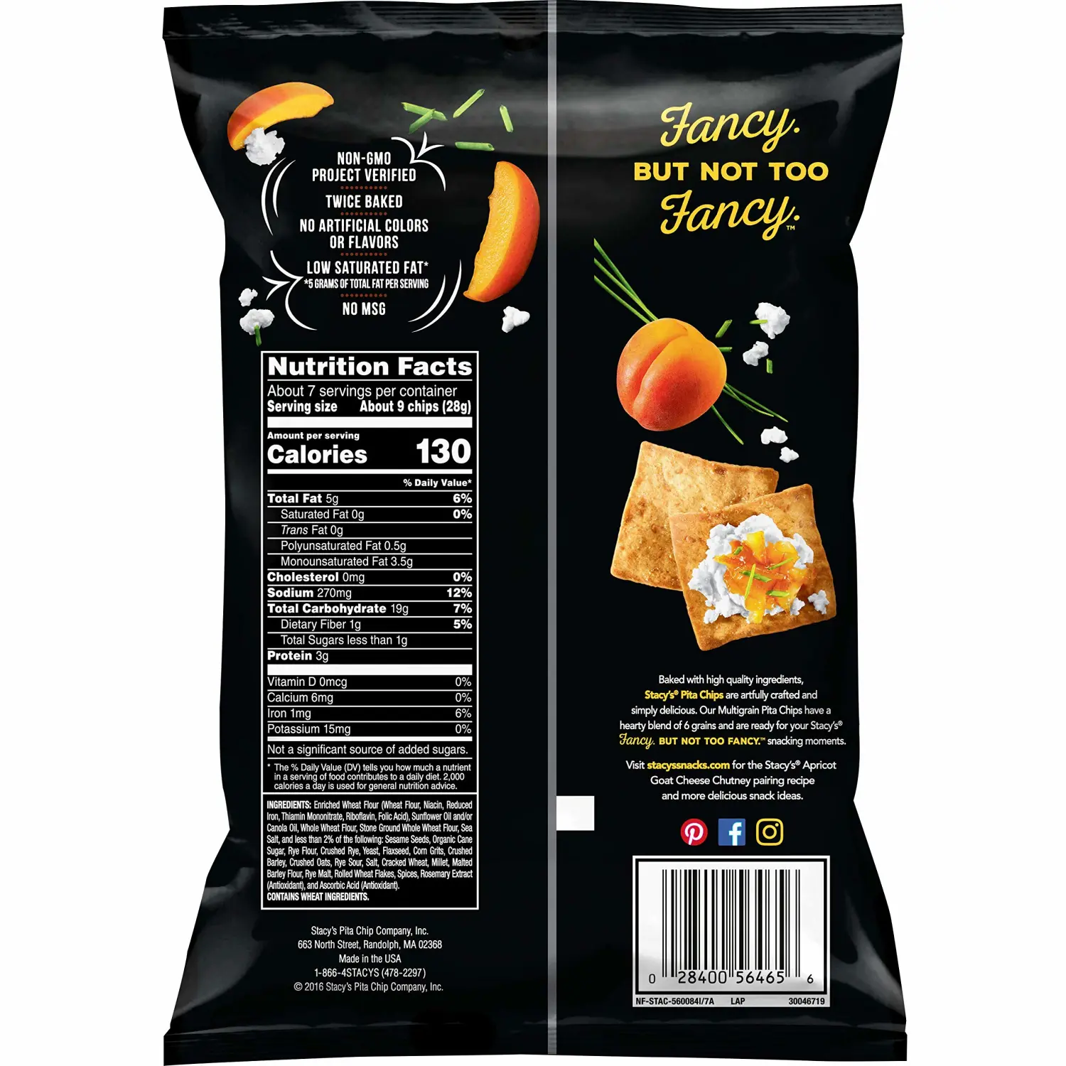 Stacy's Pita Chips, Multigrain, 7.33 Ounce