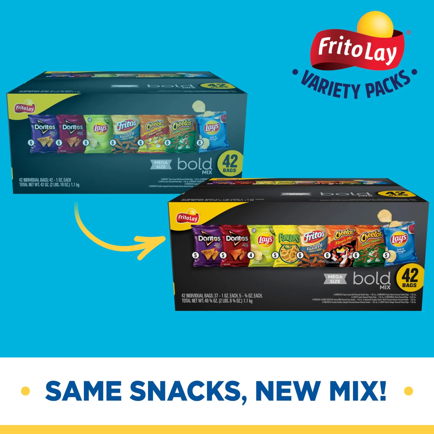 Frito-Lay Bold Mega Mix Cube 42ct