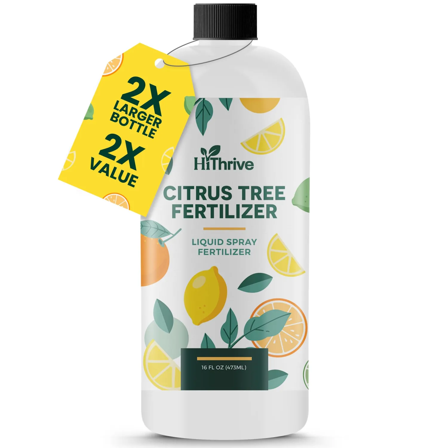 16oz Citrus Fertilizer & Fruit Tree Fertilizer - Makes 16 Gallons of Liquid Plant Food for Fruit Trees and Citrus Trees - Promotes Vibrant Leaves, Strong Roots & Juicy Fruits, 4-3-6 NPK Formula