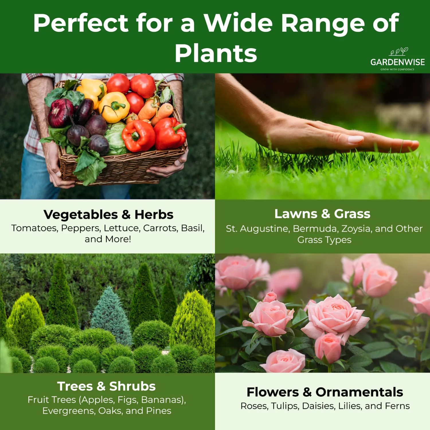 13-13-13 Slow Release Granular Fertilizer – All Purpose Plant Food 13 13 13 for Outdoor Grass, Vegetables, Roses, Flowers, Shrubs, Trees. Lawns, Gardens, Potted Plants (1 Quart)