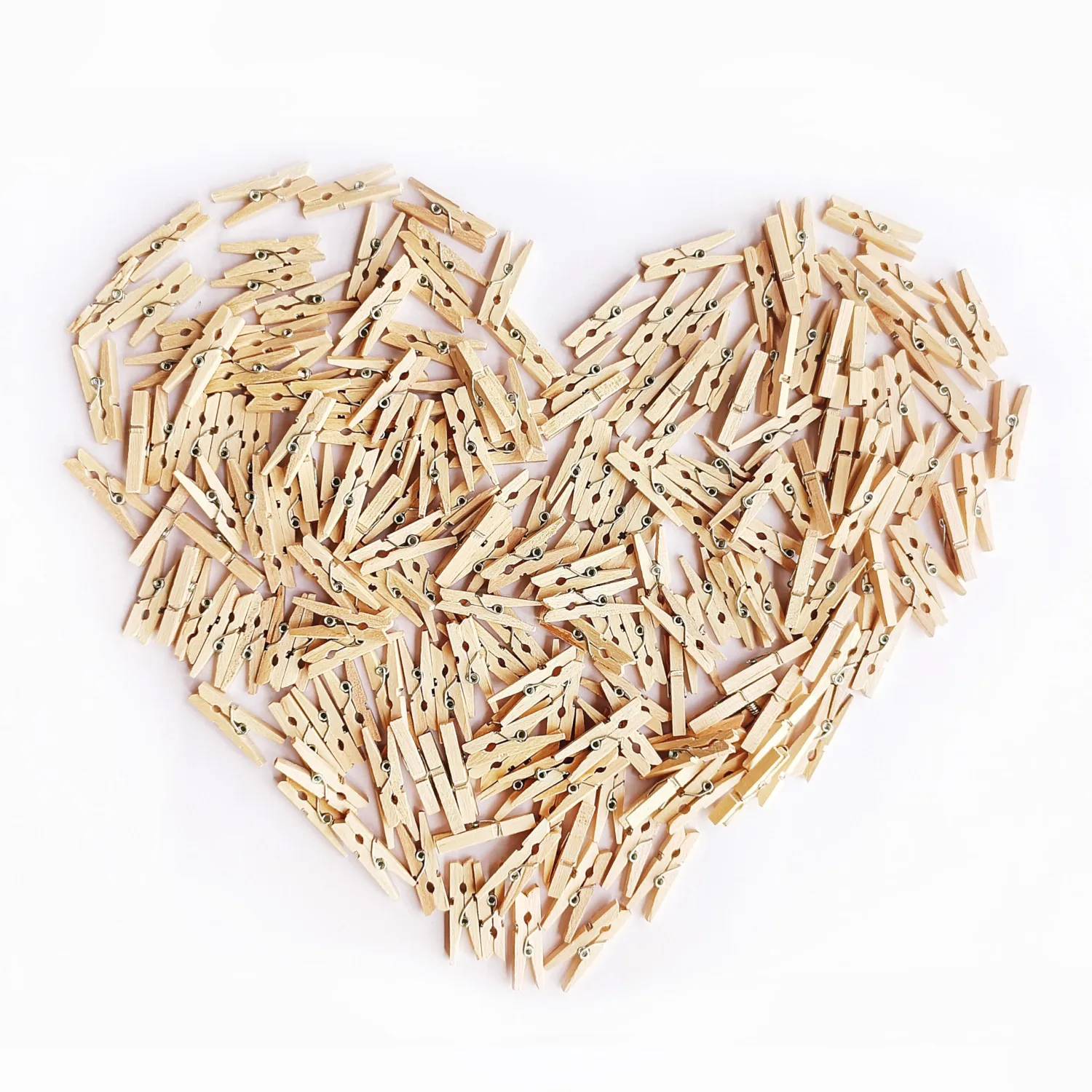 Super Mini Wooden Pins, 200 Pack, 1.18-inches Length, Clothes Pins Wooden Pins, Wood Clips for Hanging Pictures Outdoor, Pins Wood, Natural Wood, Clothes Pins