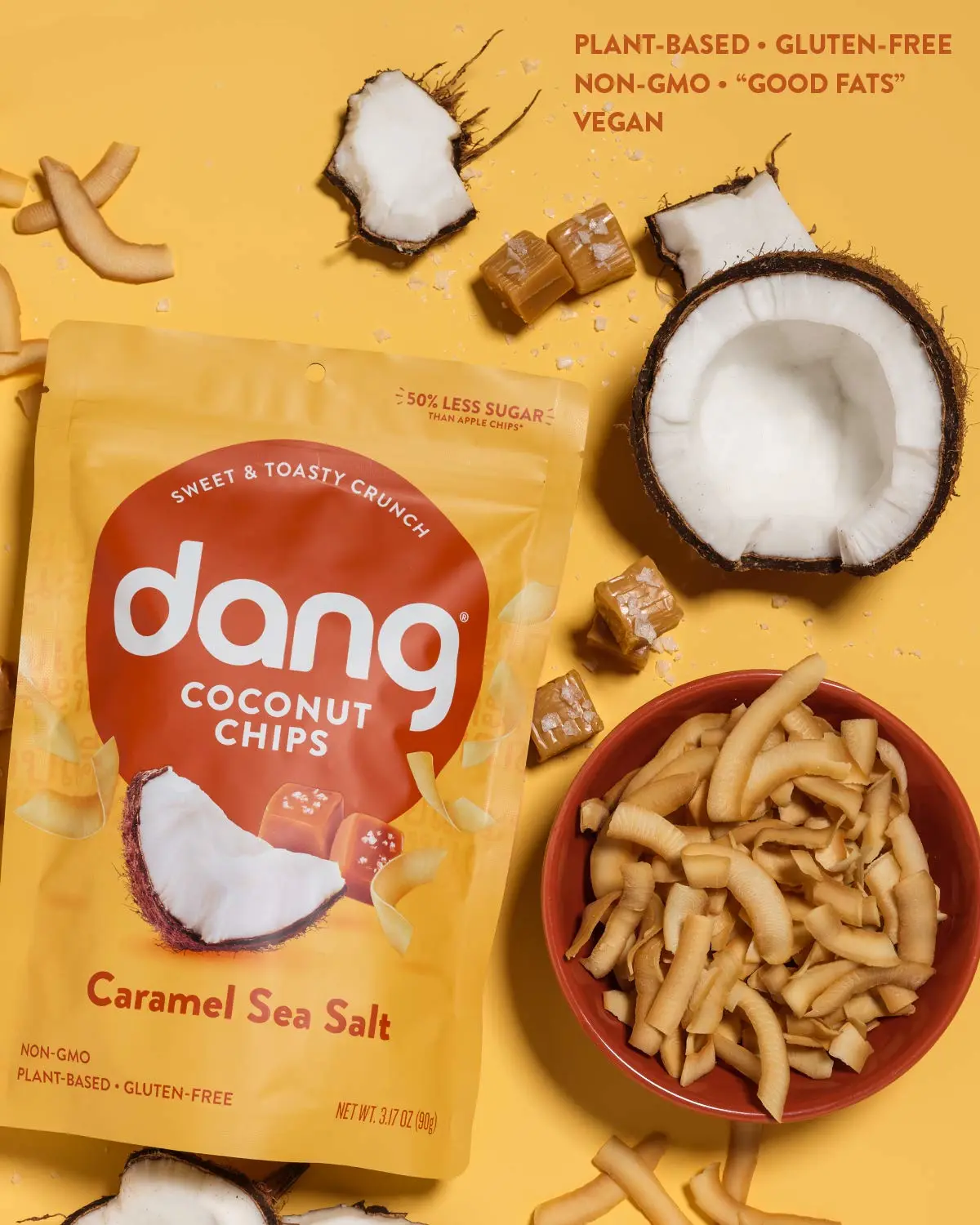 Dang Toasted Coconut Chips Caramel Sea Salt, 3.17 Oz