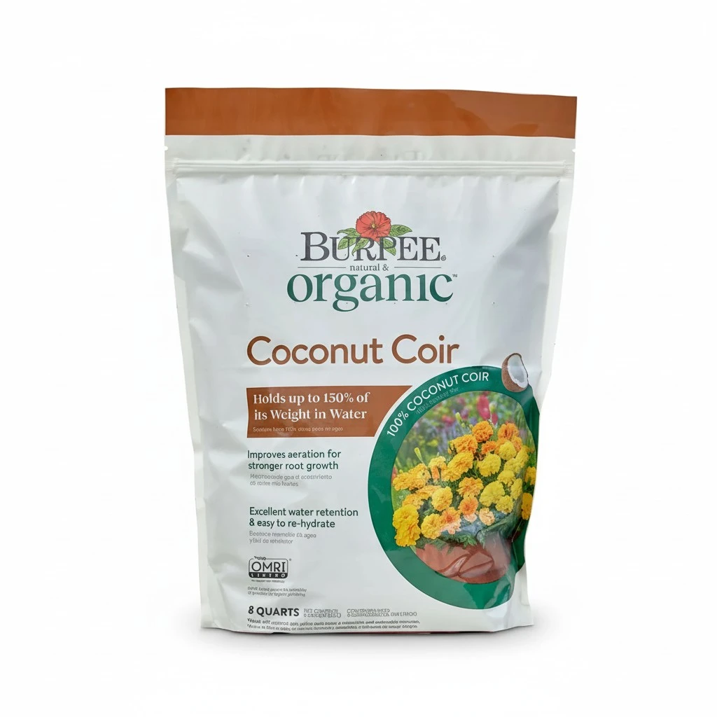 Burpee Natural & Organic Coconut Coir, 8 Quart, (1 Pack)