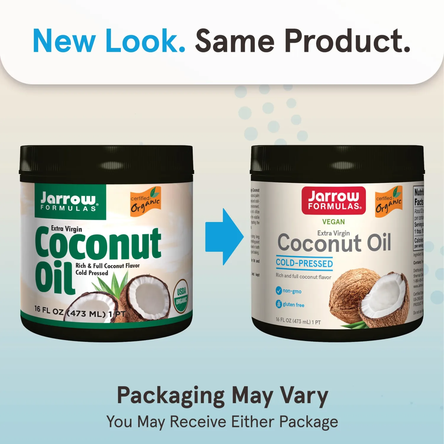 Jarrow Formulas Extra Virgin Coconut Oil, Made with Organic Extra Virgin Coconut Oil, 16 Fl. Ounces, 32 Servings