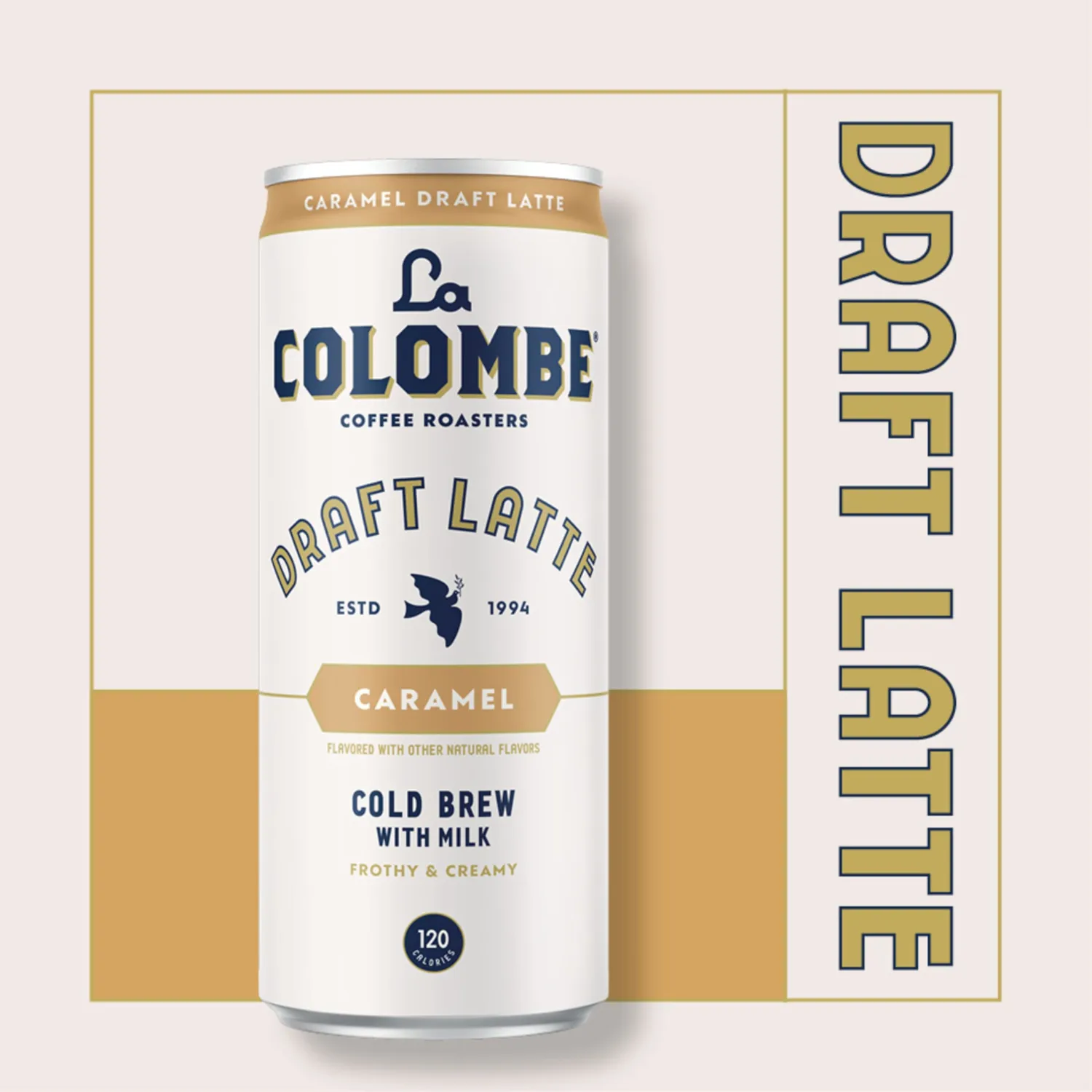 La Colombe Coffee, Caramel Latte, 9 fl oz Cans, 4 Pack, Café Frothy Texture, Real Ingredients Like Oatmilk & Sugar, Specialty Grade Coffee Beans, Ready-to-Drink On-the-Go