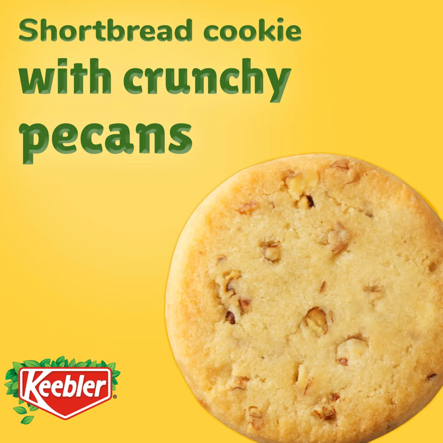 Keebler Sandies Shortbread Cookies, Pecan, Family Size, 17.2 oz