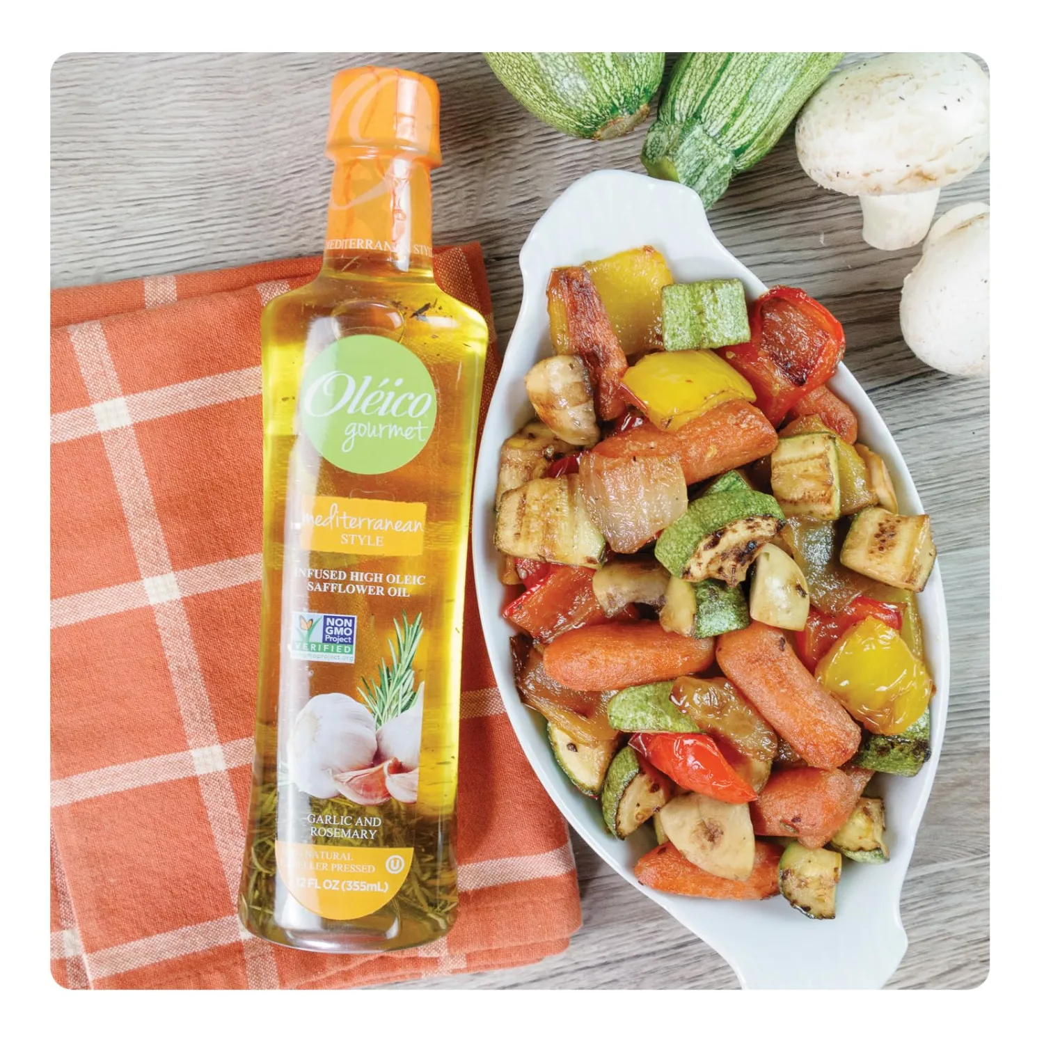 Oléico Gourmet - Infused High Oleic Safflower Oil Assorted Style 12 oz (Pack of 3)