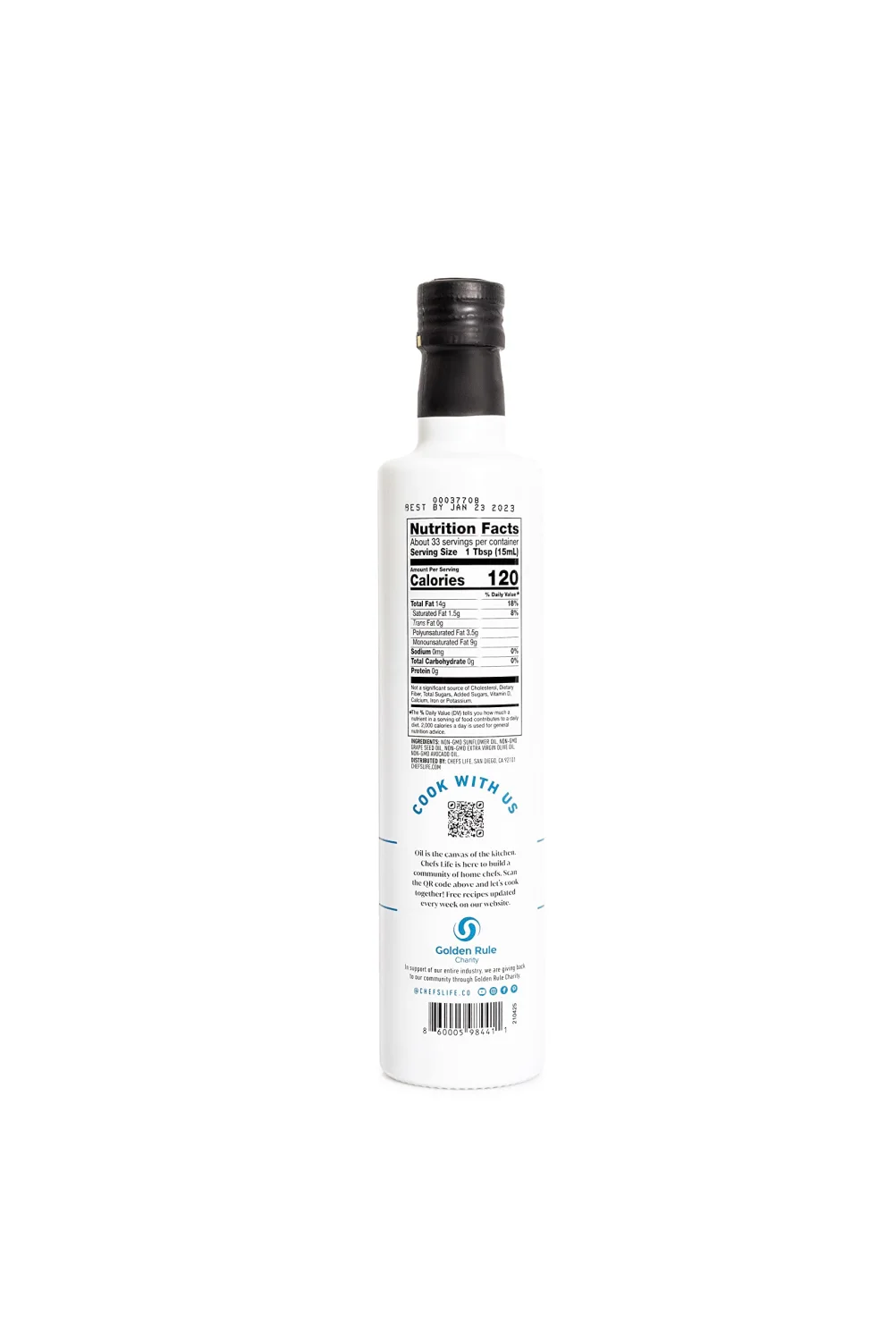 Chefs Life Blending Oil - Olive Oil Extra Virgin, Avocado Oil, Grapeseed Oil, Oil Blend for Cooking, Dressing, EVOO, Non GMO - 16.9 Fl Oz (1 Bottle)