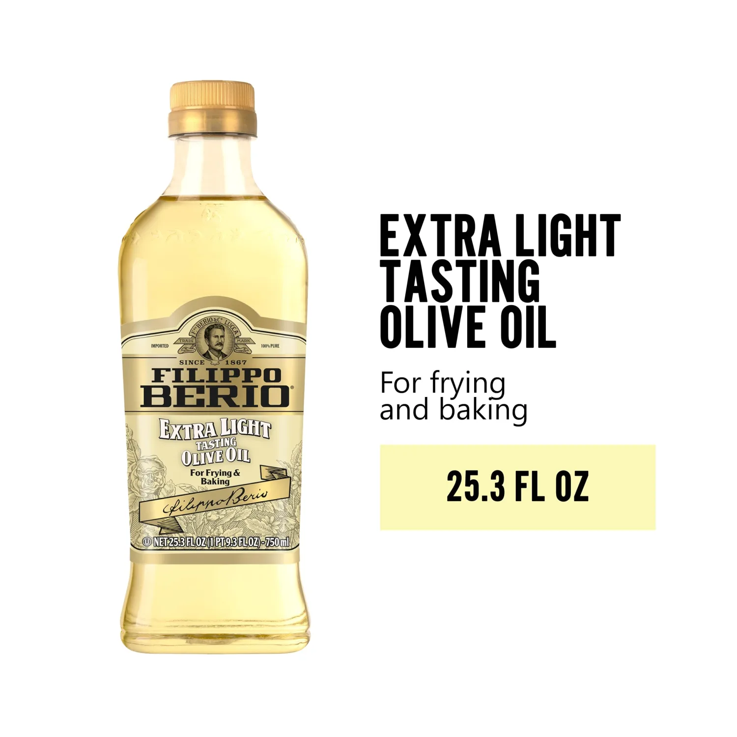 Filippo Berio Extra Light Olive Oil, 25.3 Ounce rPET Bottle