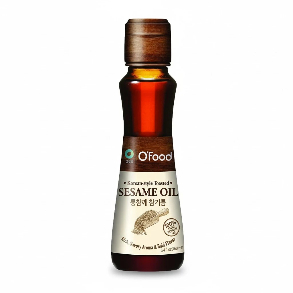 Chung Jung One O’Food Premium Sesame Oil, 5.4 Fl Oz, 100% Pure Sesame Seed Oil, Korean-Style Toasted, Rich and Nutty Flavor, Good for Cooking, Stir-fry, Noodles, Dressing, Drizzle