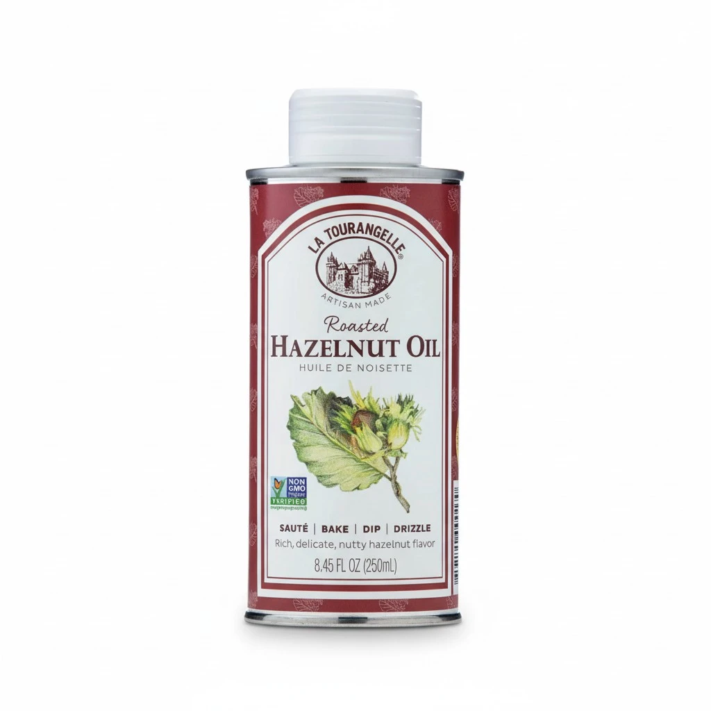 La Tourangelle, Roasted Hazelnut Oil, High-Oleic Oil Great for Baking, Stir-Frying, and Vinaigrettes, 8.45 fl oz