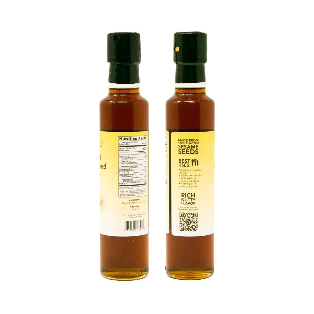 Benissimo Toasted Sesame Seed Oil, 8.45 Fluid Ounce