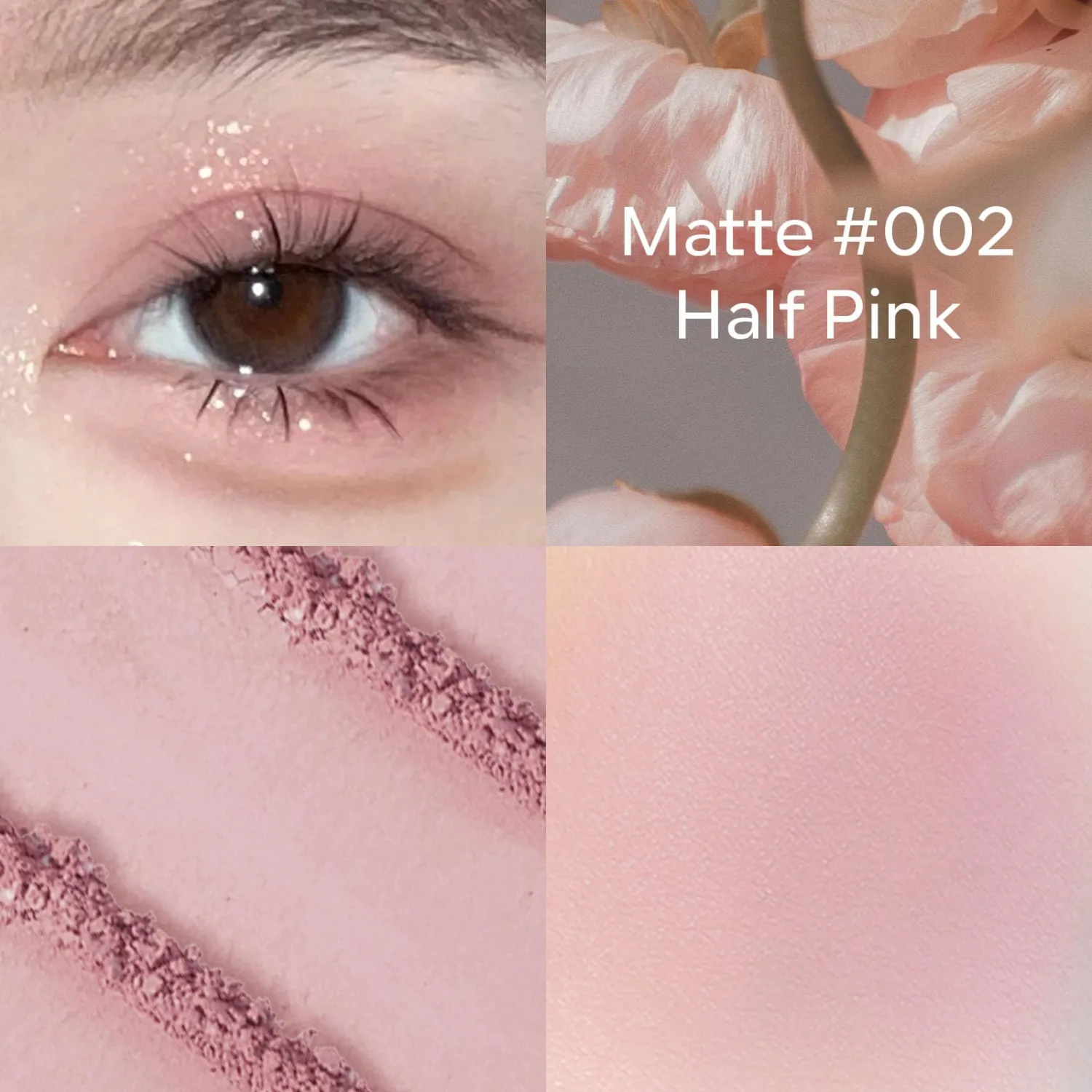 KYDA Single Matte Eyeshadow, Lavender Pink Eyeshadow, Ultra-fine Lightweight Powder, Multiuse Blendable Eyeshadow and Blush Makeup, Daily Matte Warm Tone Eyes Makeup, Half Pink